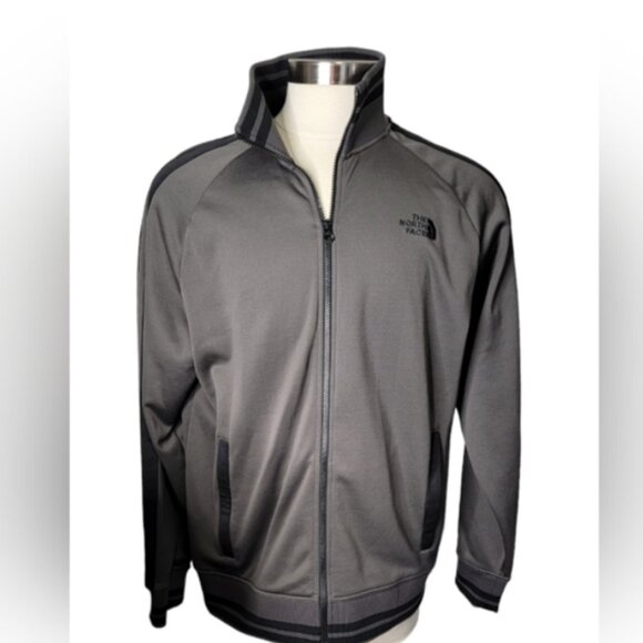 The North Face gray black front zip jacket Size XL tall Lightweight warm fleece - Picture 16 of 16